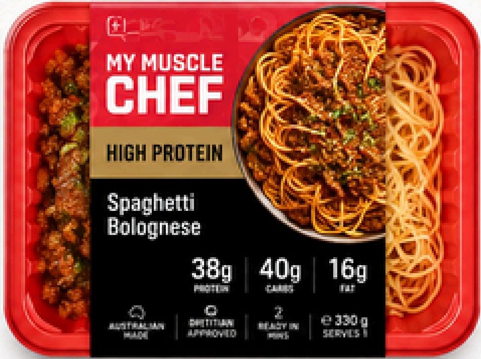 My Muscle Chef Spaghetti Bolognese · 38g protein